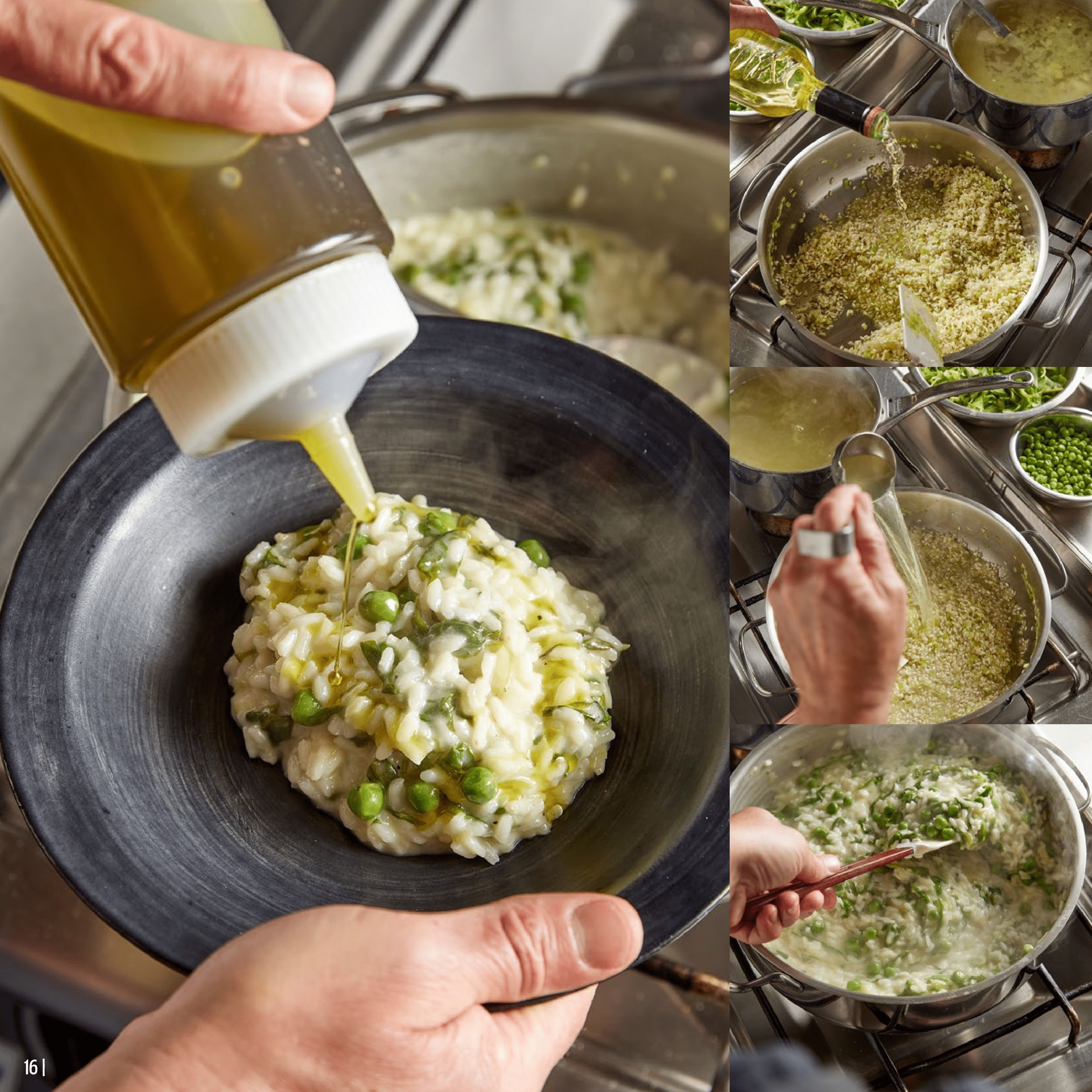 ריזוטו תרד ואפונה ירוקה